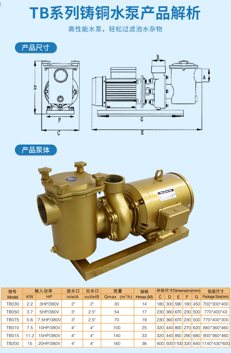 法思樂(lè)TB系列鑄銅循環(huán)水泵(圖5)